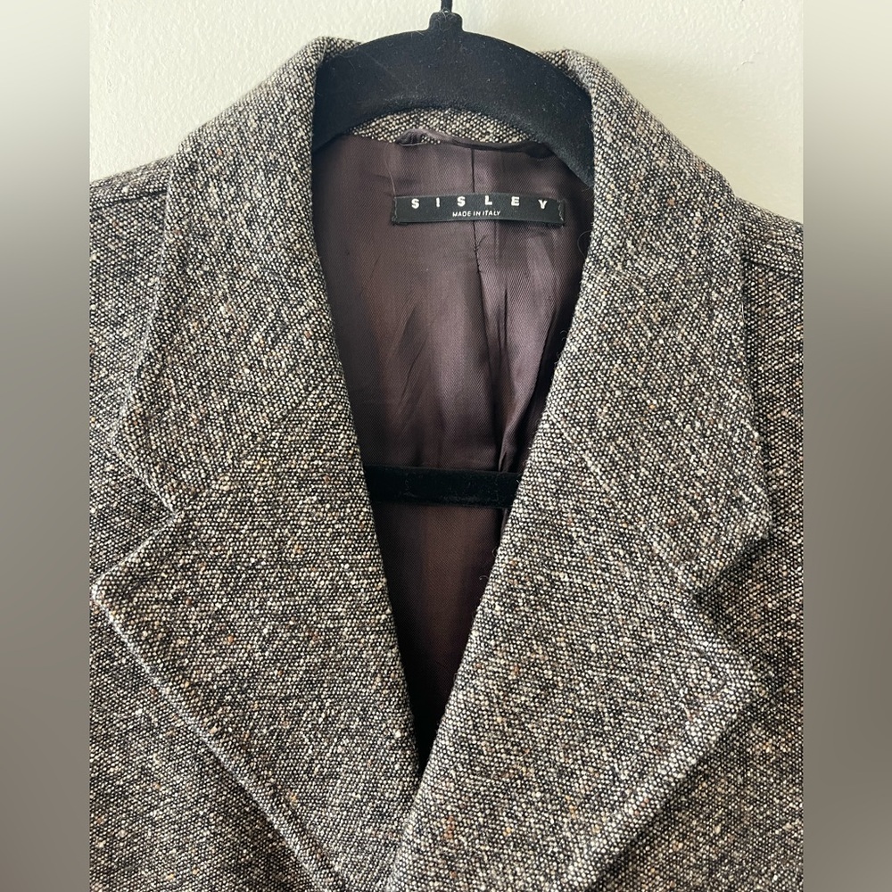 Sisley tweed sports coat Irish brown 48S